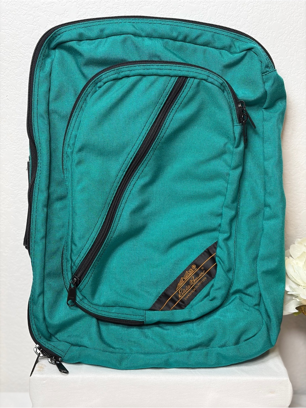 Eddie Bauer Teal Green Backpack with Black Accents